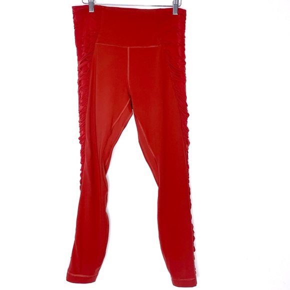 lululemon athletica Pants - lululemon Align High-Rise Pant 25" Ruched Special Edition Sz 12 Cayenne Pockets
